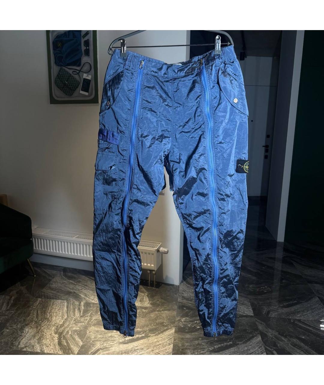 STONE ISLAND Синие повседневные брюки, фото 5