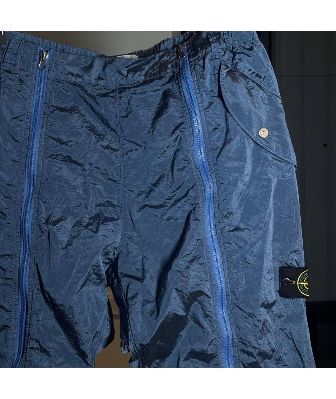 STONE ISLAND Синие повседневные брюки, фото 3