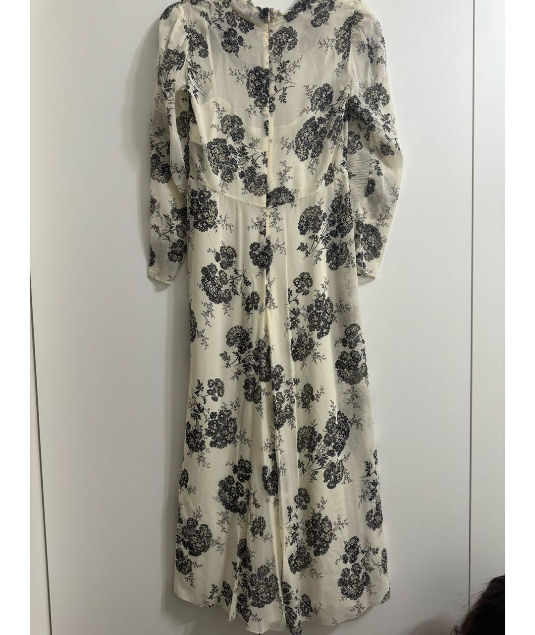 RED VALENTINO Белое шелковое коктейльное платье, фото 2