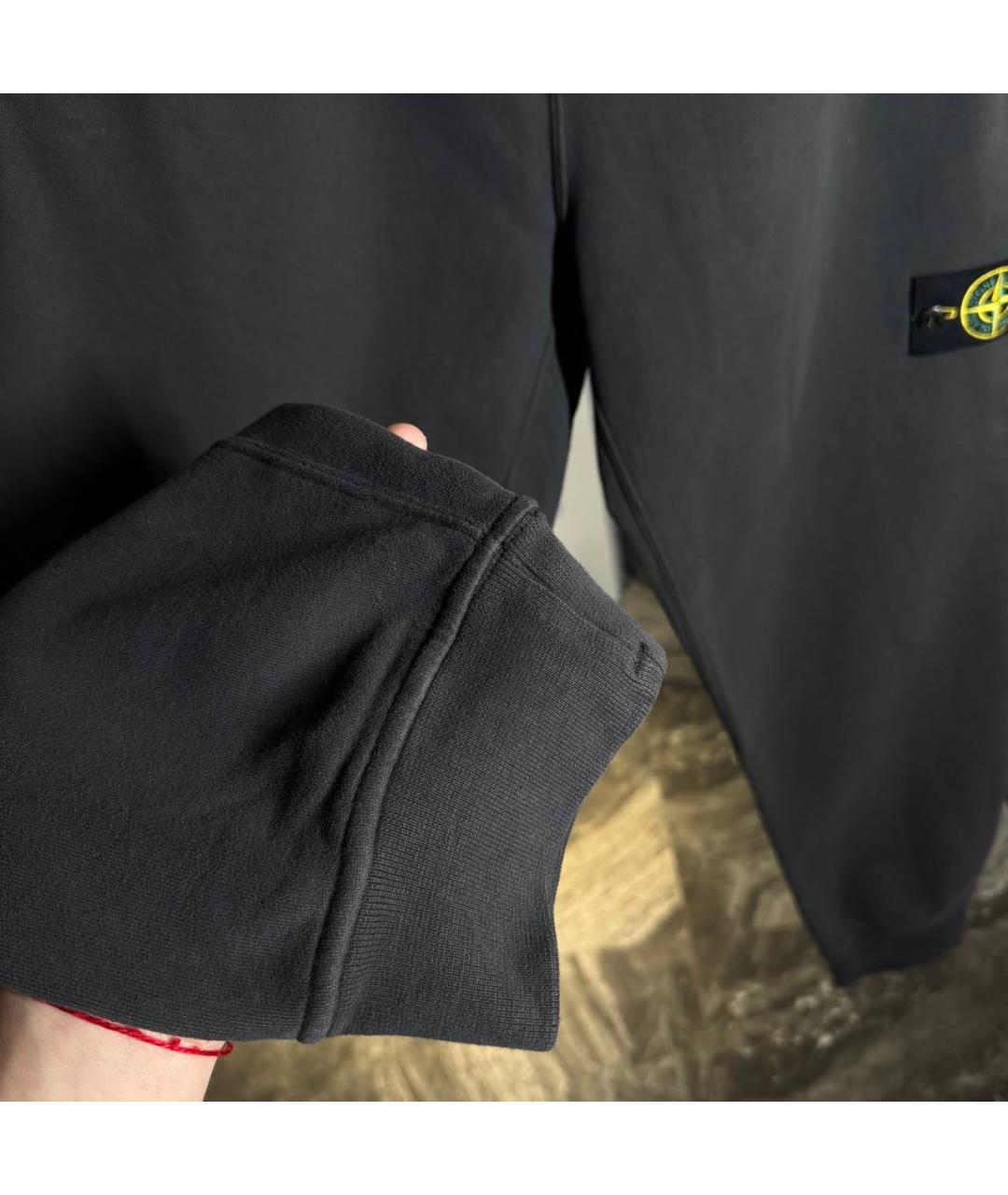 STONE ISLAND Антрацитовые хлопковые повседневные брюки, фото 4