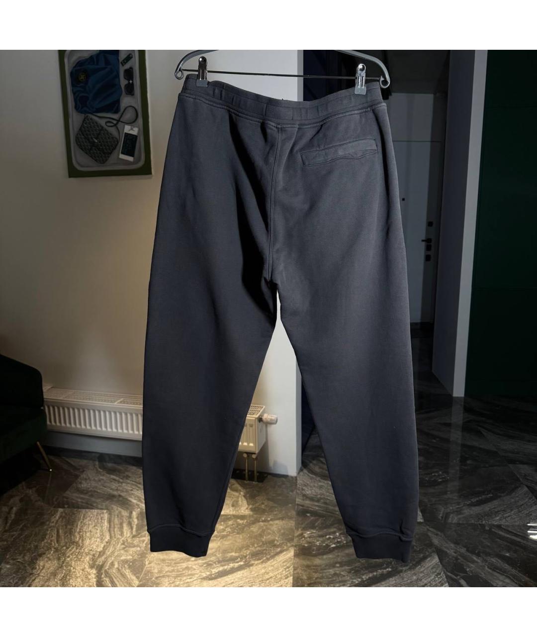 STONE ISLAND Антрацитовые хлопковые повседневные брюки, фото 2