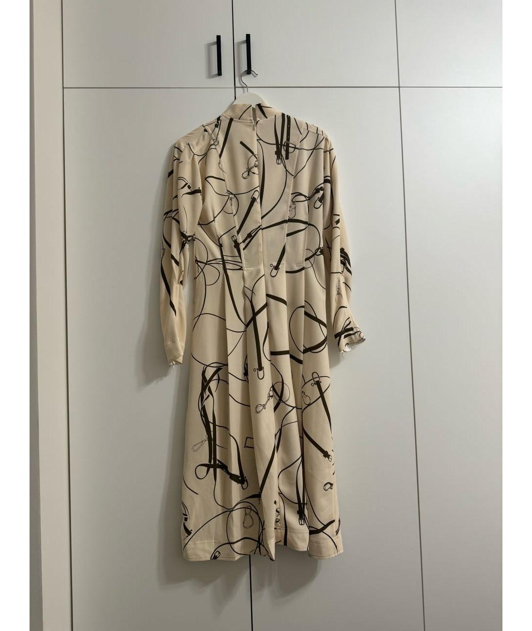 VICTORIA BECKHAM Бежевое полиэстеровое коктейльное платье, фото 2