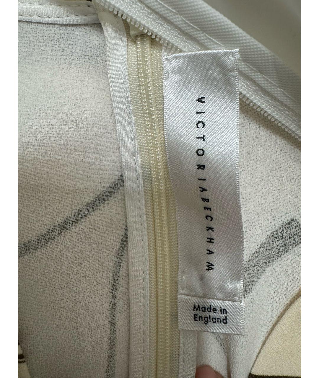 VICTORIA BECKHAM Бежевое полиэстеровое коктейльное платье, фото 3