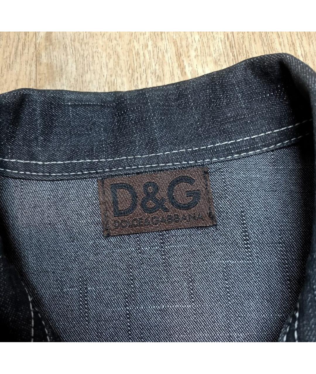DOLCE&GABBANA Антрацитовая деним куртка, фото 3