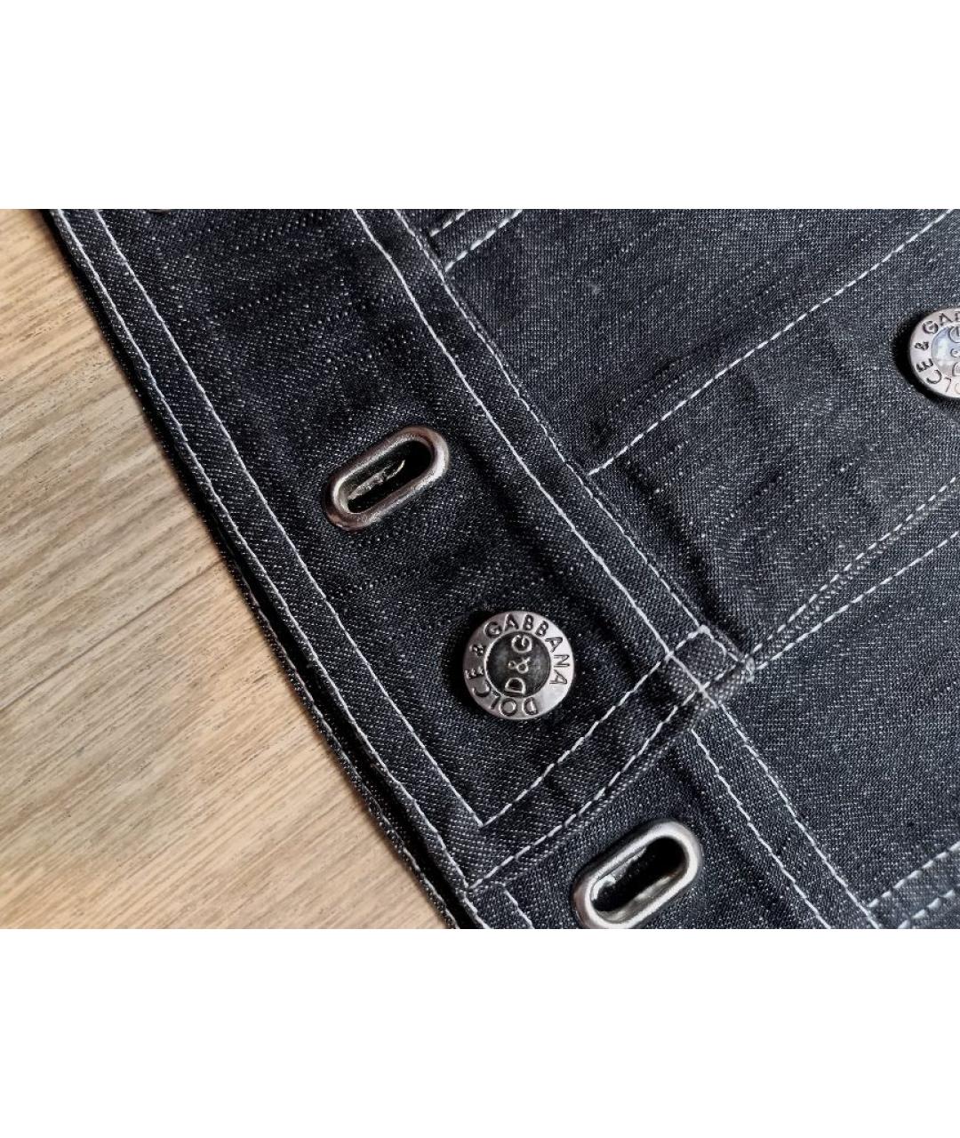 DOLCE&GABBANA Антрацитовая деним куртка, фото 4