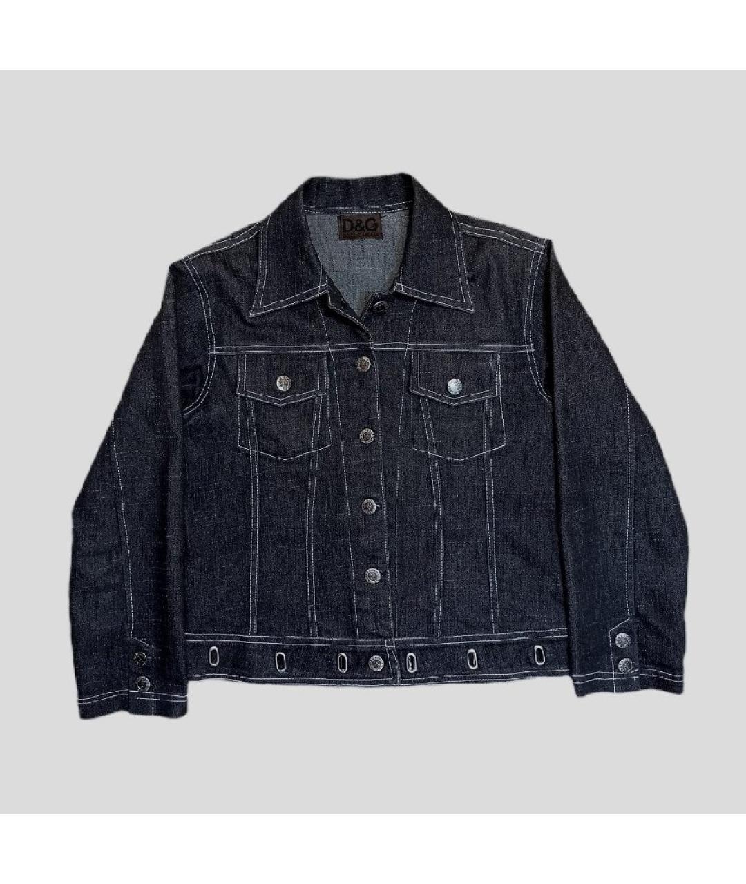 DOLCE&GABBANA Антрацитовая деним куртка, фото 6