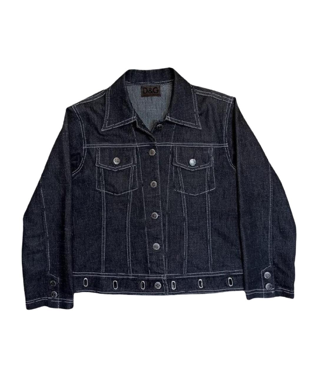 DOLCE&GABBANA Антрацитовая деним куртка, фото 1