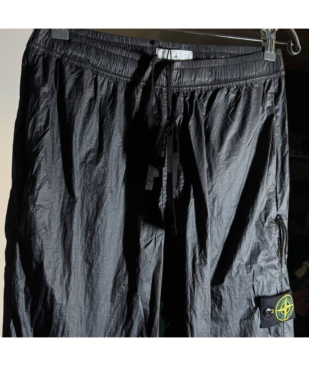 STONE ISLAND Черные повседневные брюки, фото 4