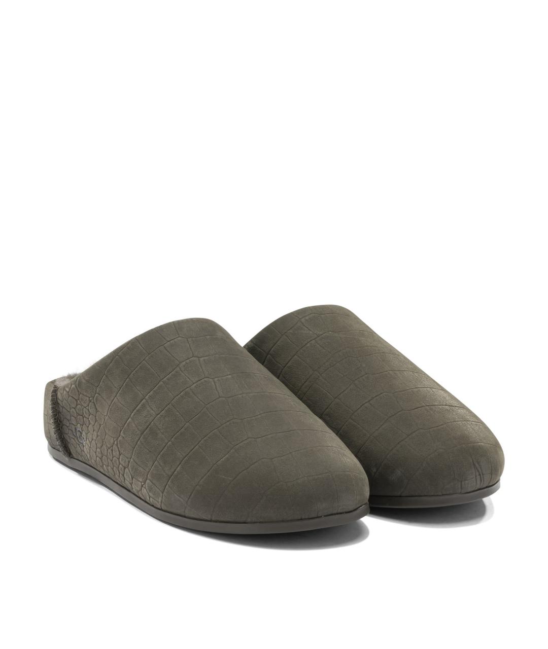 UGG AUSTRALIA Серые замшевые мюли, фото 2