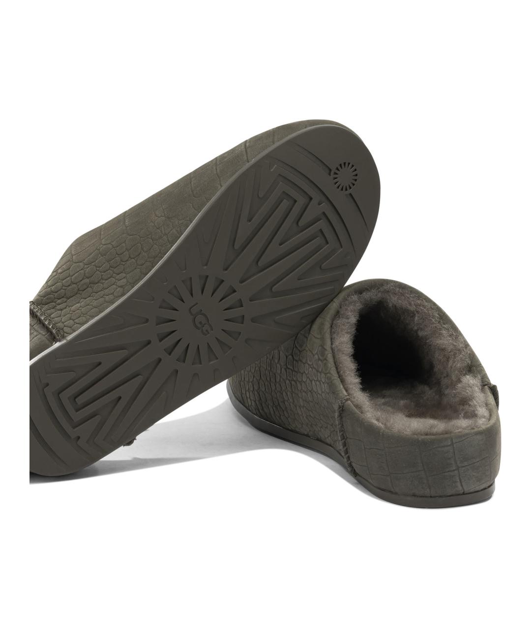 UGG AUSTRALIA Серые замшевые мюли, фото 4