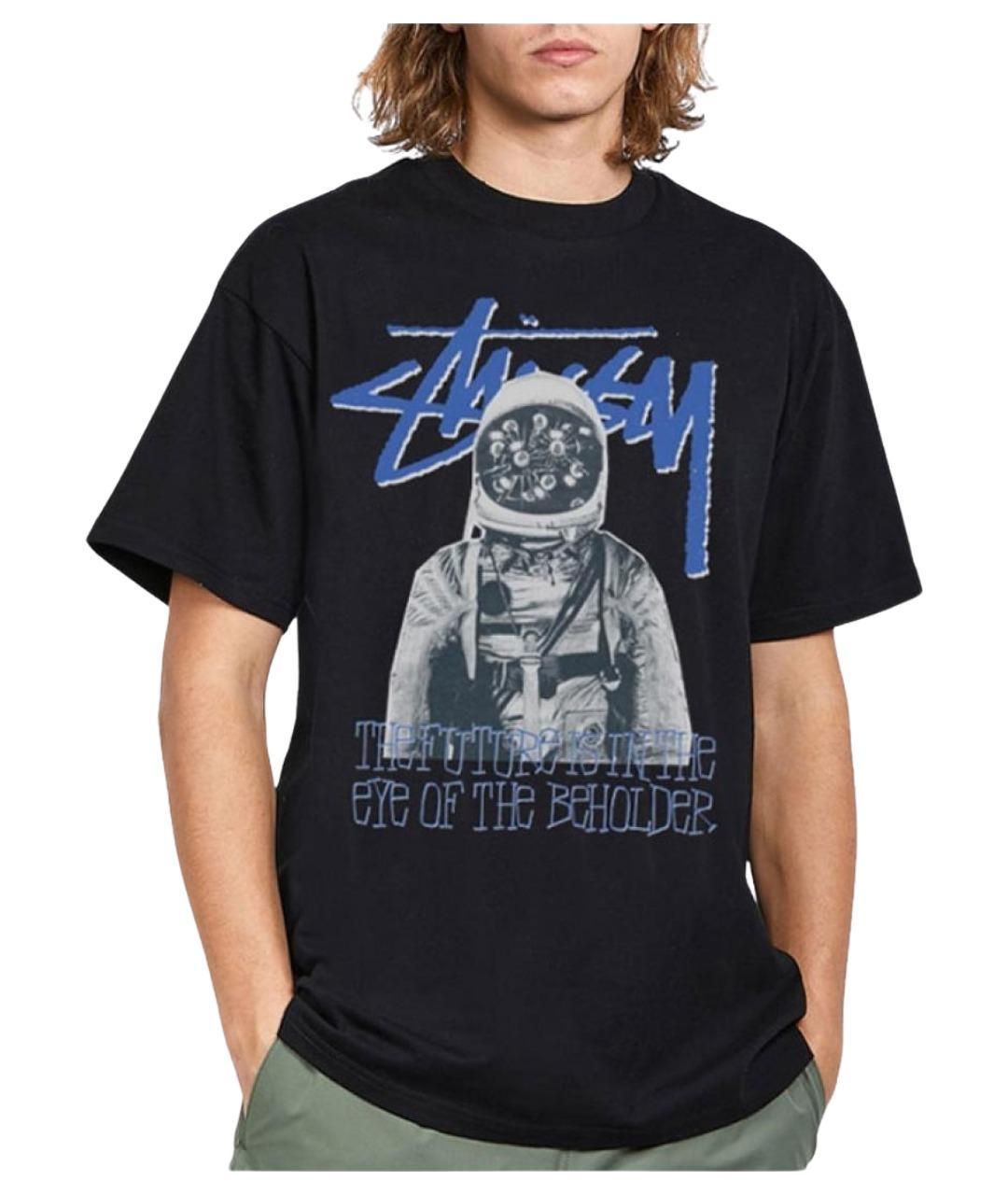 STUSSY Черная футболка, фото 4