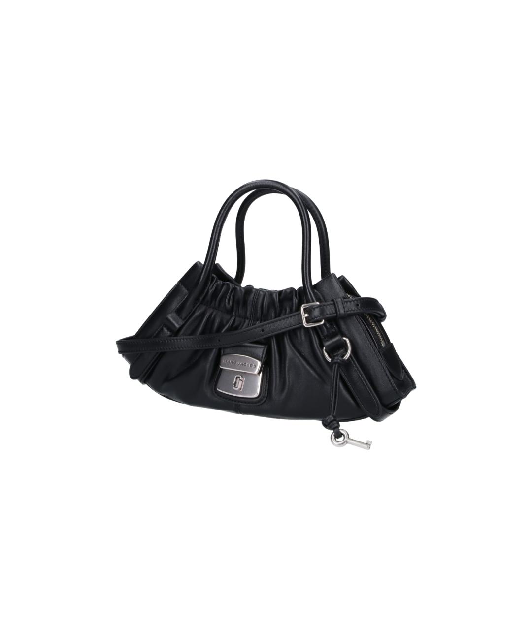 MARC JACOBS Черная кожаная сумка с короткими ручками, фото 2