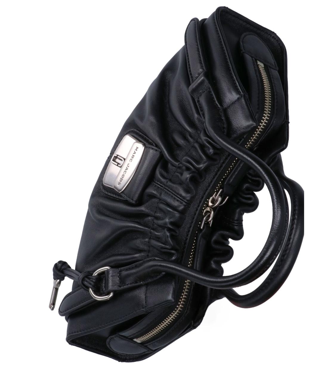MARC JACOBS Черная кожаная сумка с короткими ручками, фото 4