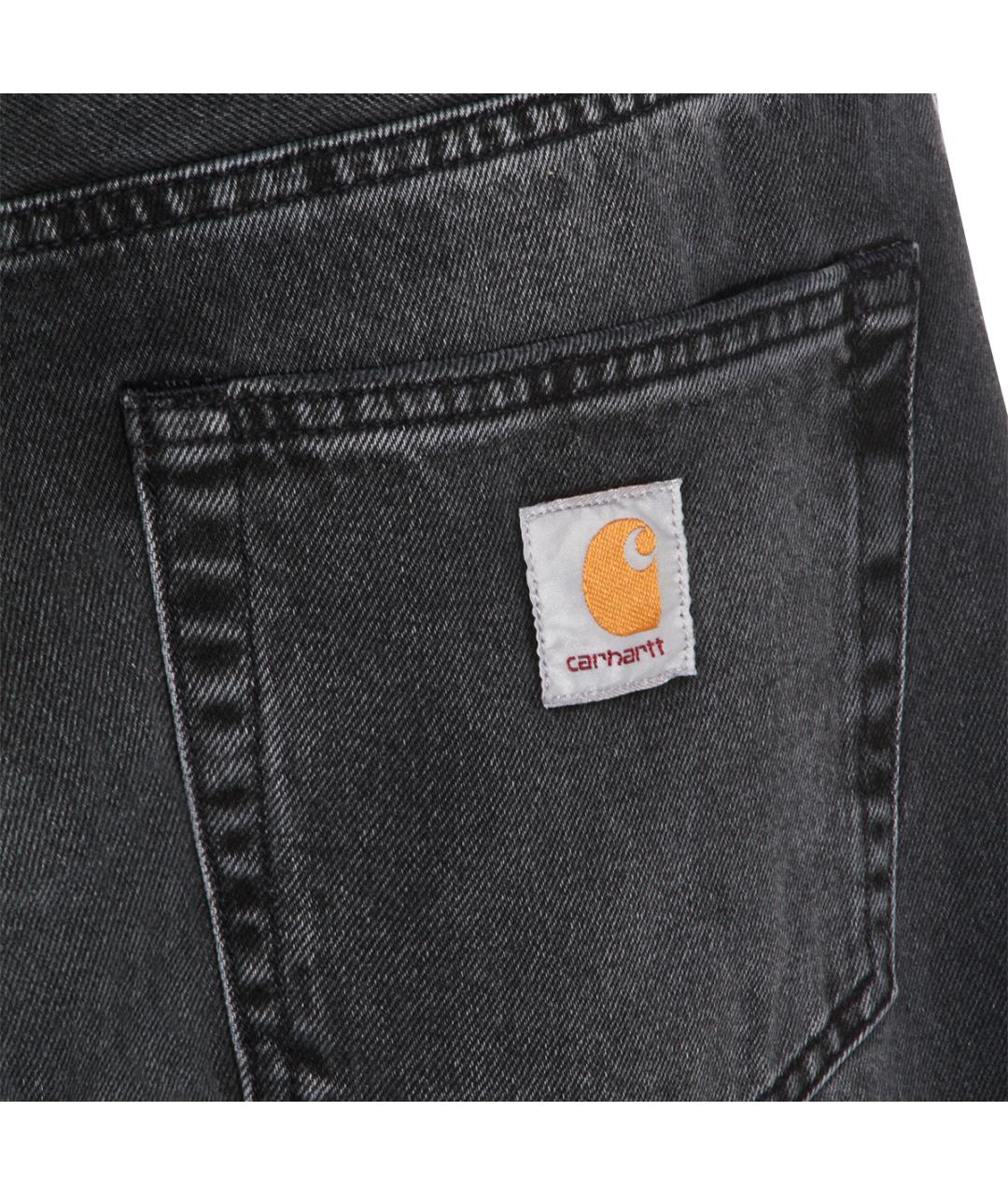 CARHARTT WIP Черные хлопковые прямые джинсы, фото 4