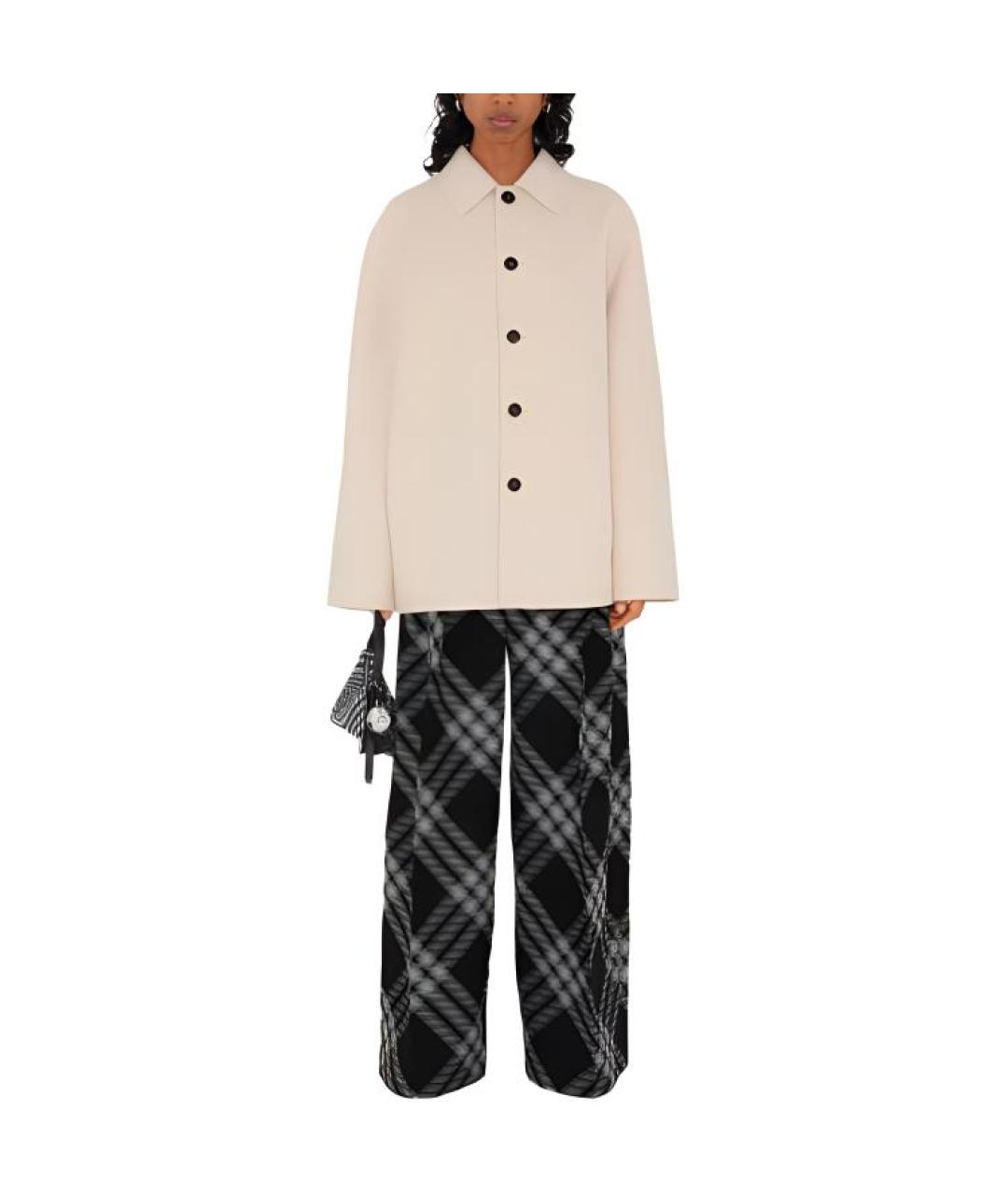 BURBERRY Белая шерстяная куртка, фото 3