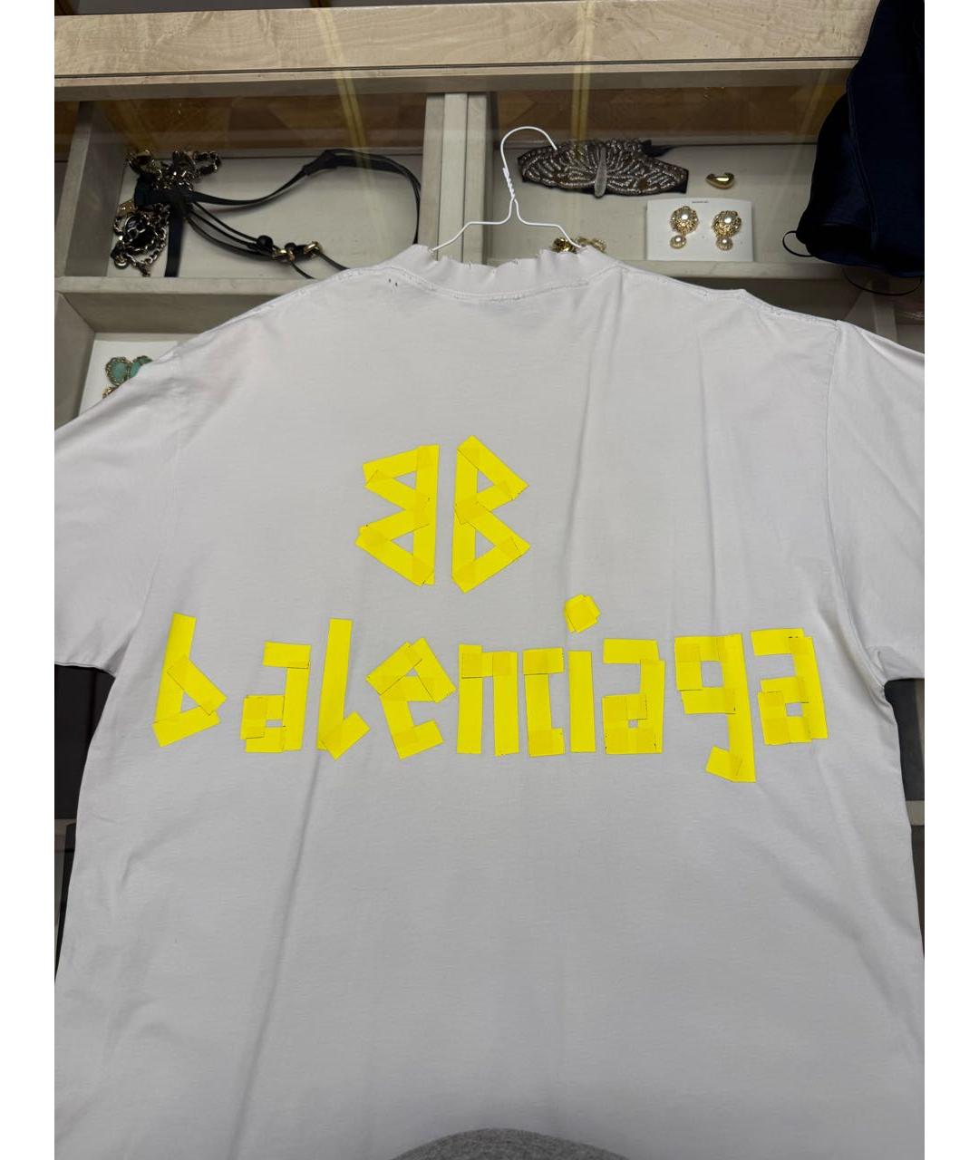 BALENCIAGA Белая футболка, фото 2