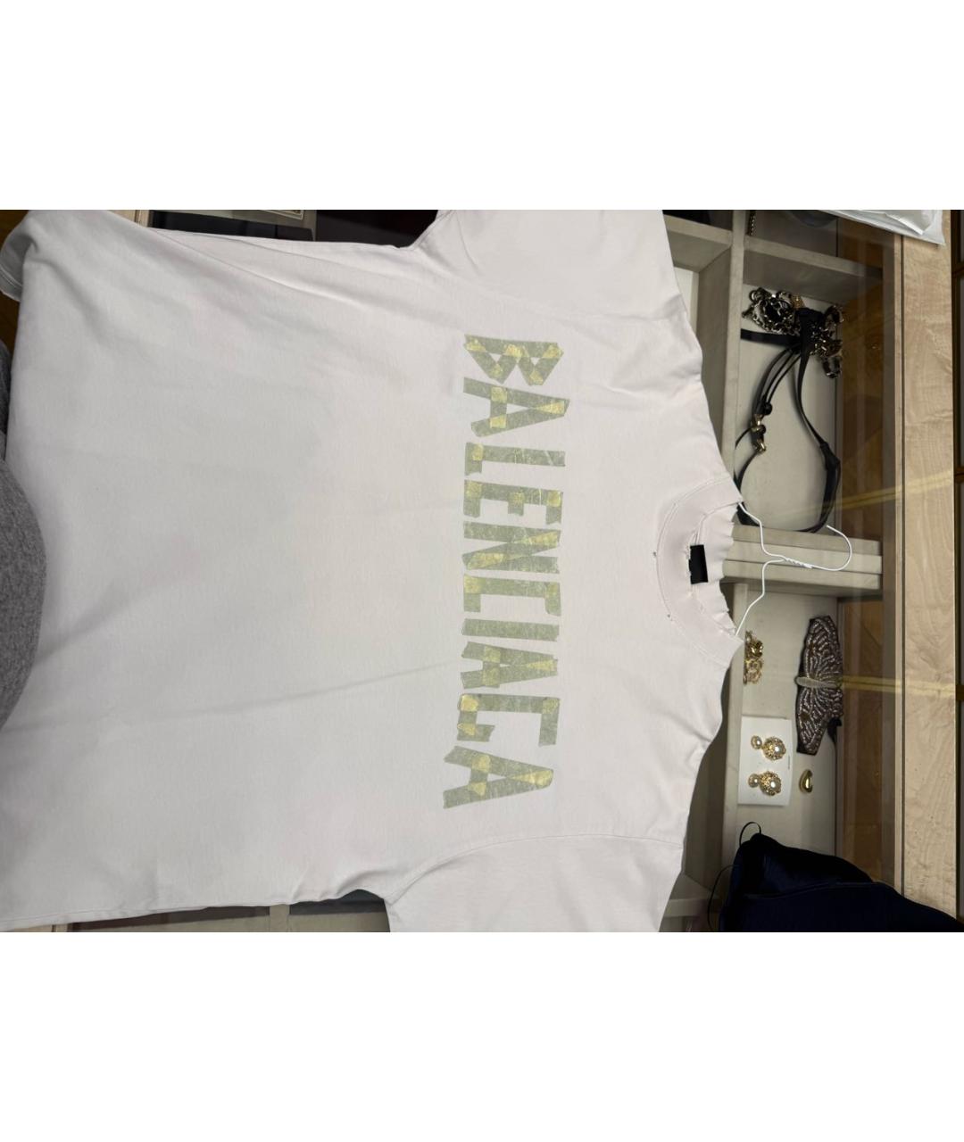 BALENCIAGA Белая футболка, фото 4