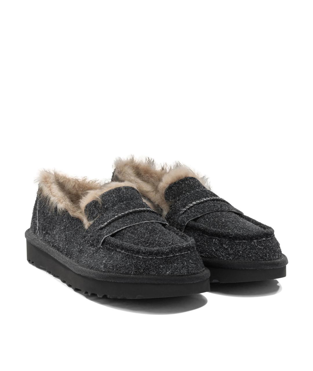 UGG AUSTRALIA Черные замшевые лоферы, фото 2
