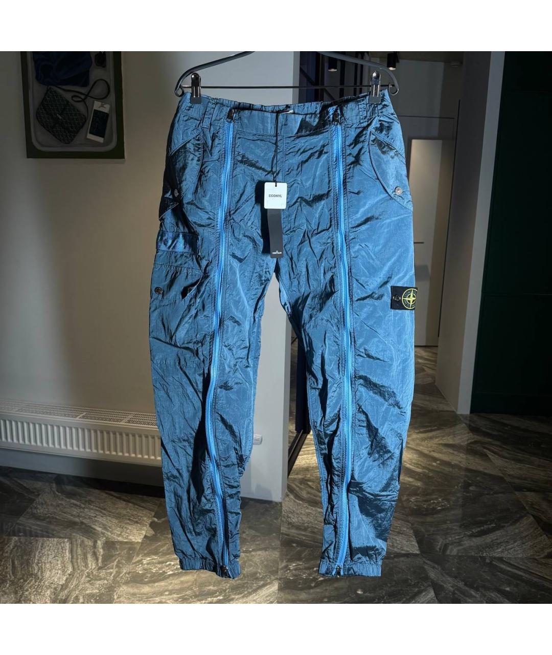 STONE ISLAND Голубые повседневные брюки, фото 5