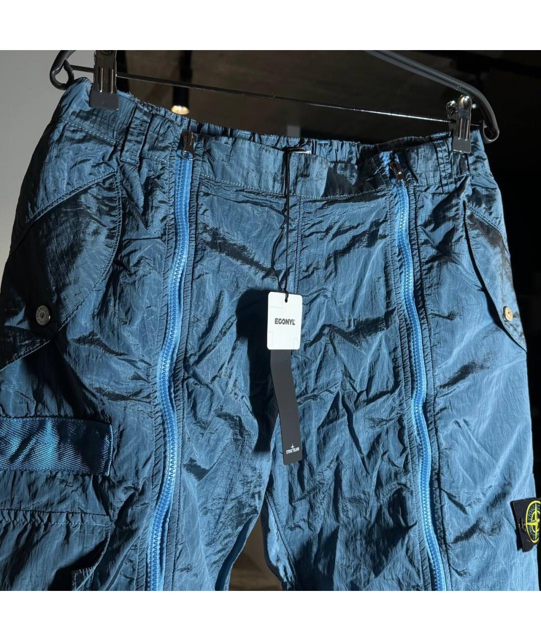 STONE ISLAND Голубые повседневные брюки, фото 2