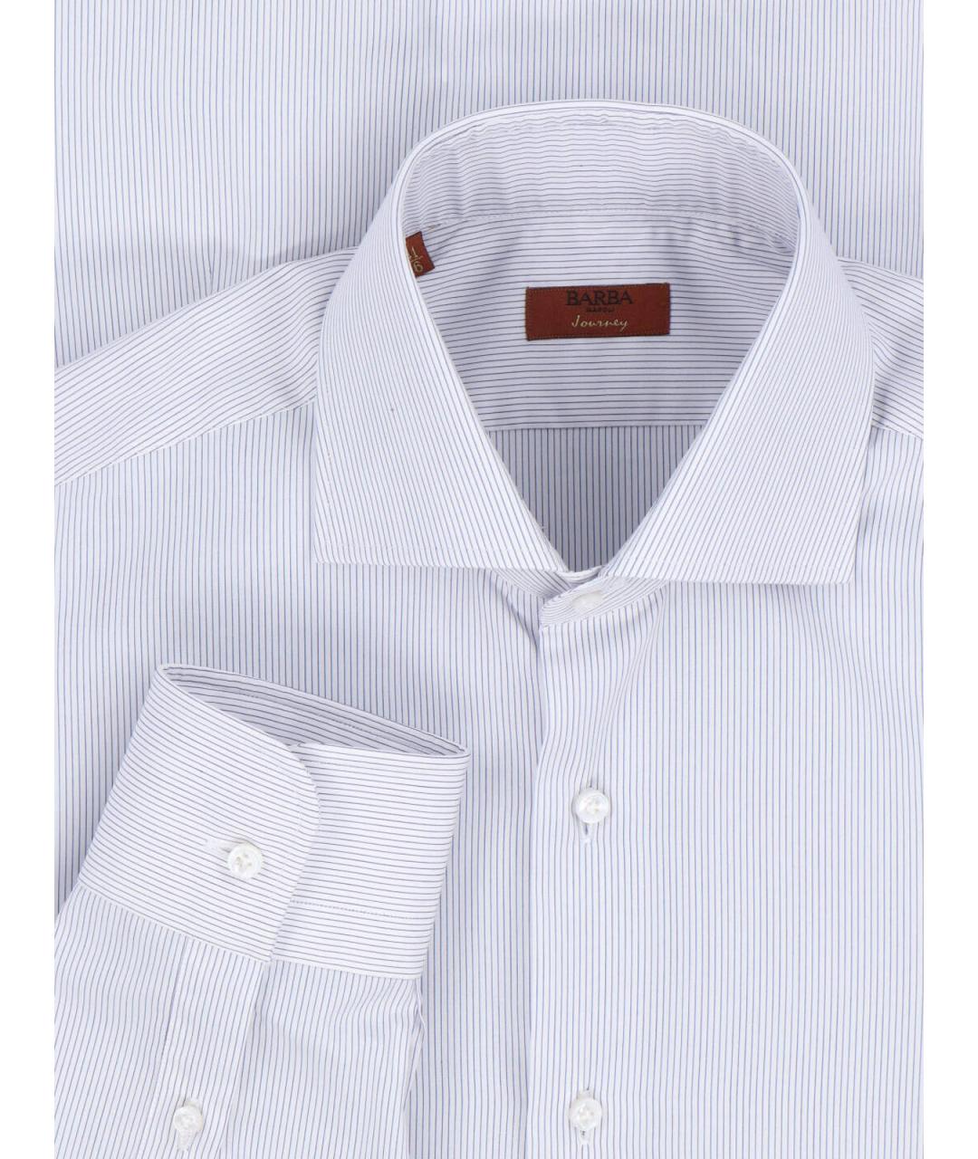 BARBA Белая хлопковая кэжуал рубашка, фото 3