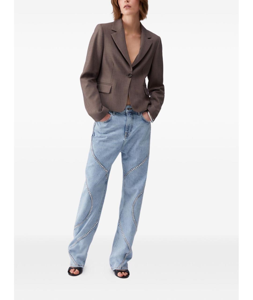 LIU JO Коричневый полиэстеровый жакет/пиджак, фото 4