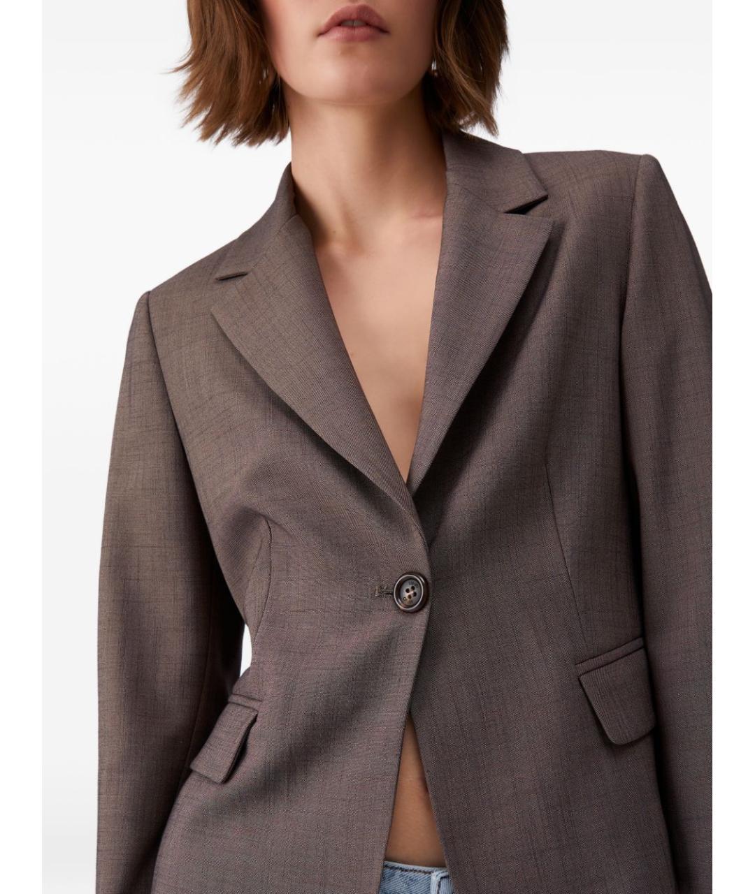 LIU JO Коричневый полиэстеровый жакет/пиджак, фото 3