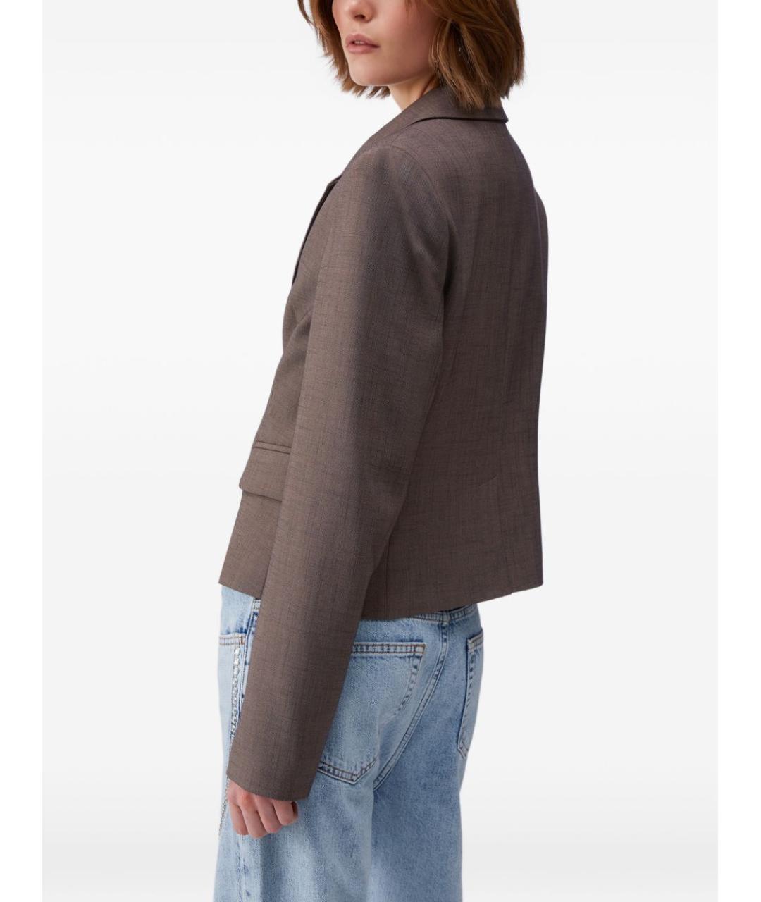 LIU JO Коричневый полиэстеровый жакет/пиджак, фото 2