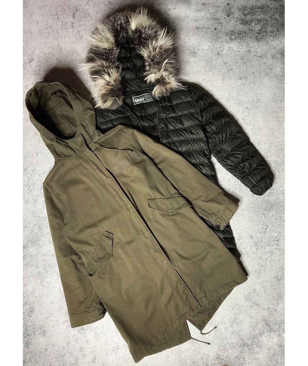 ARMY YVES SALOMON Хаки хлопковая парка, фото 6