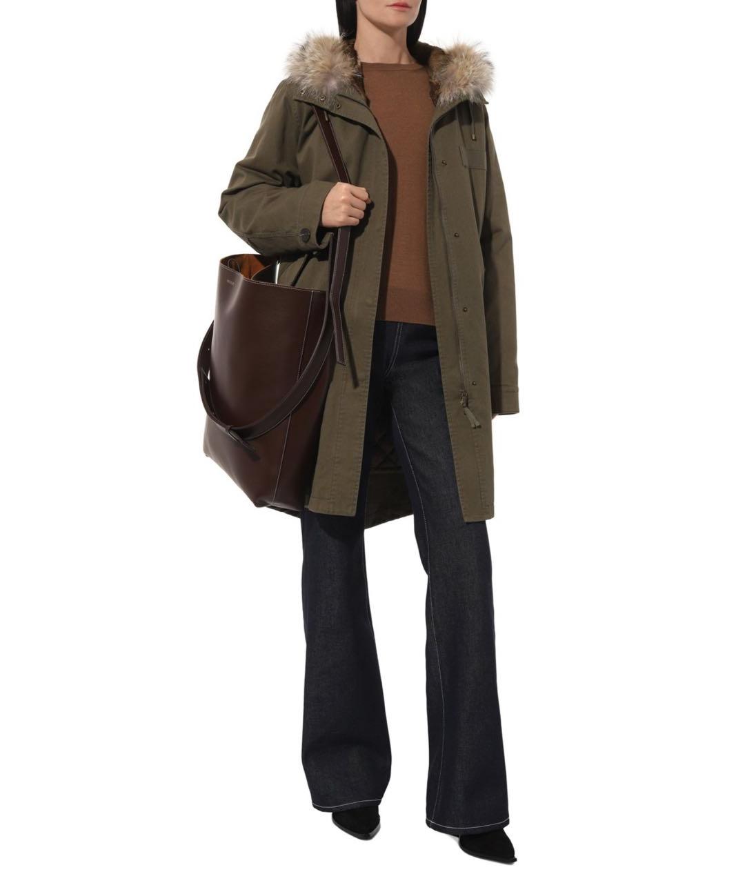 ARMY YVES SALOMON Хаки хлопковая парка, фото 2