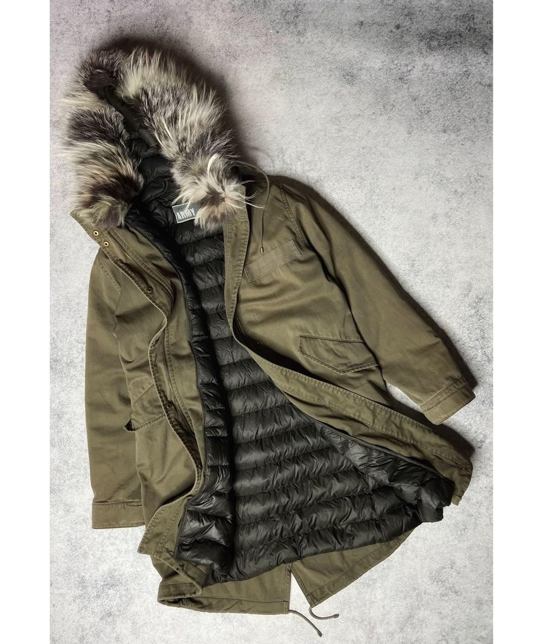 ARMY YVES SALOMON Хаки хлопковая парка, фото 8