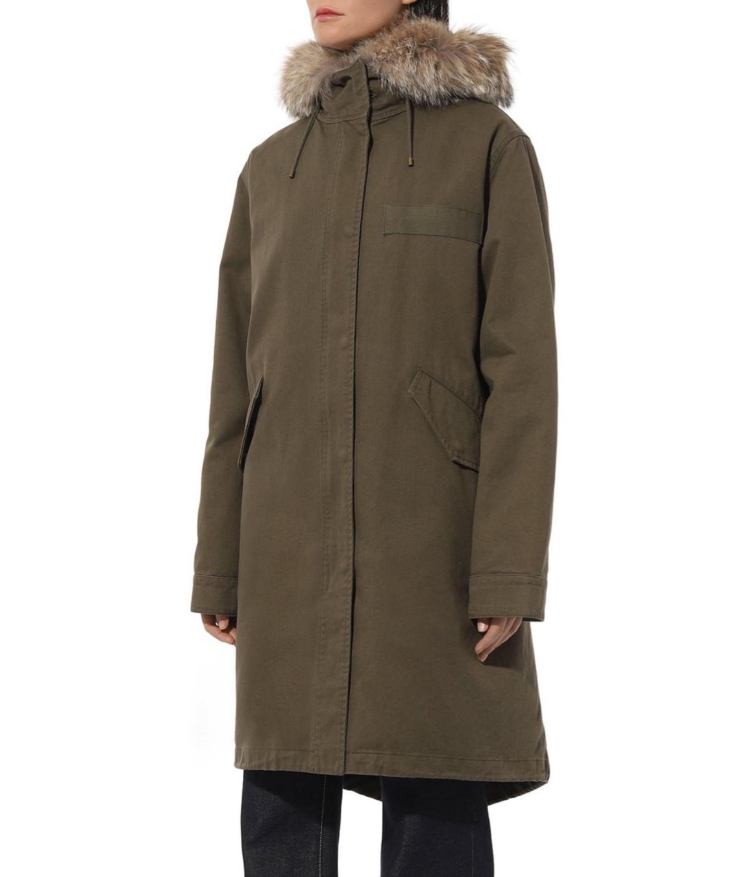 ARMY YVES SALOMON Хаки хлопковая парка, фото 3