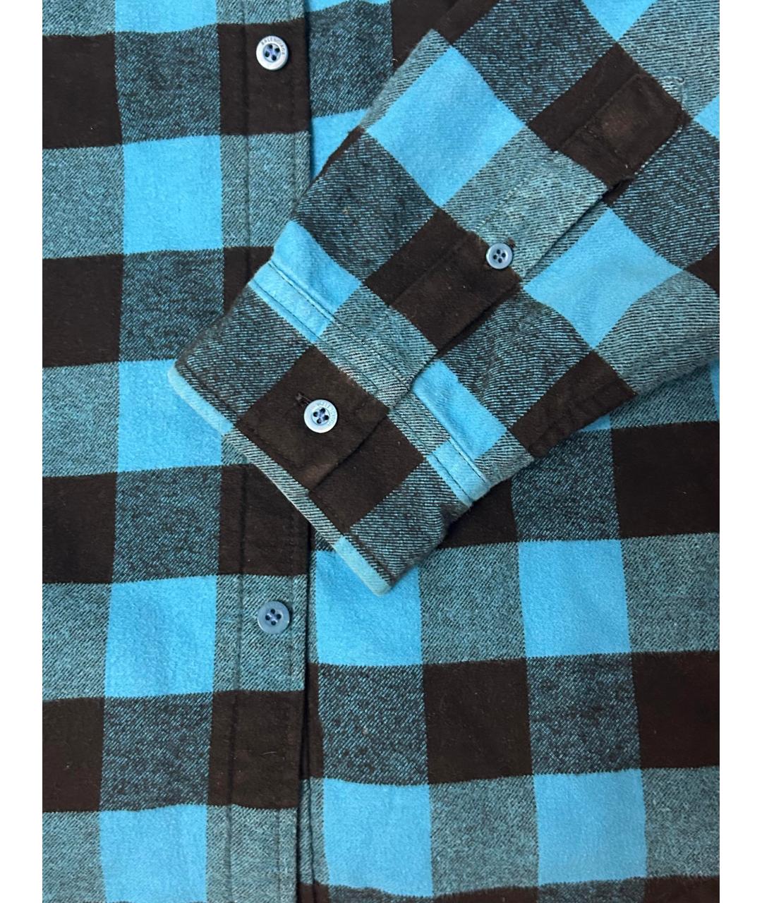 BALENCIAGA Синяя хлопко-полиэстеровая кэжуал рубашка, фото 4