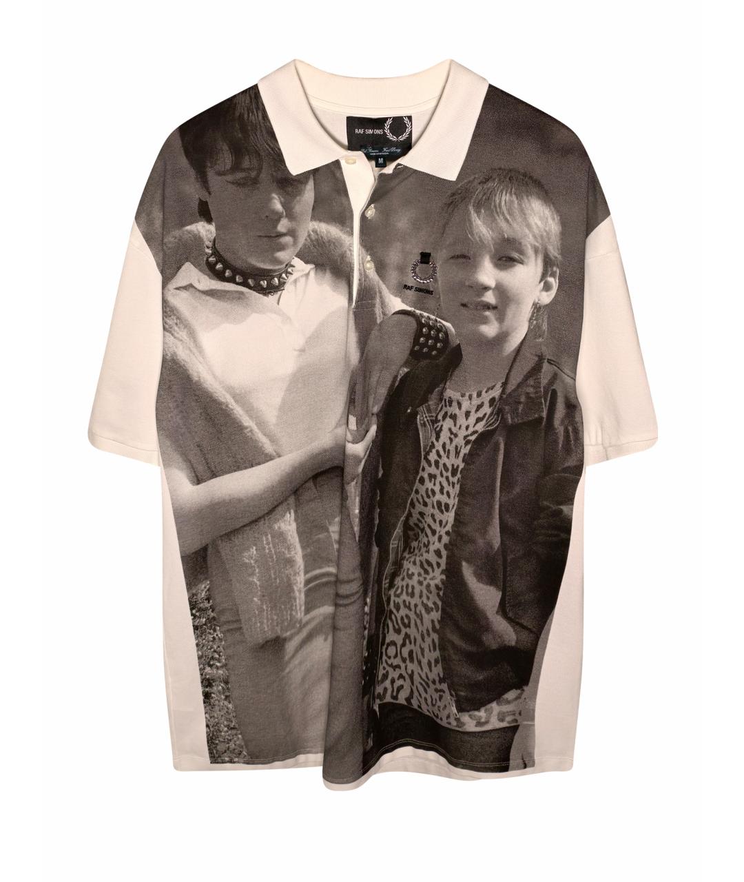 RAF SIMONS Белая хлопковая футболка, фото 1