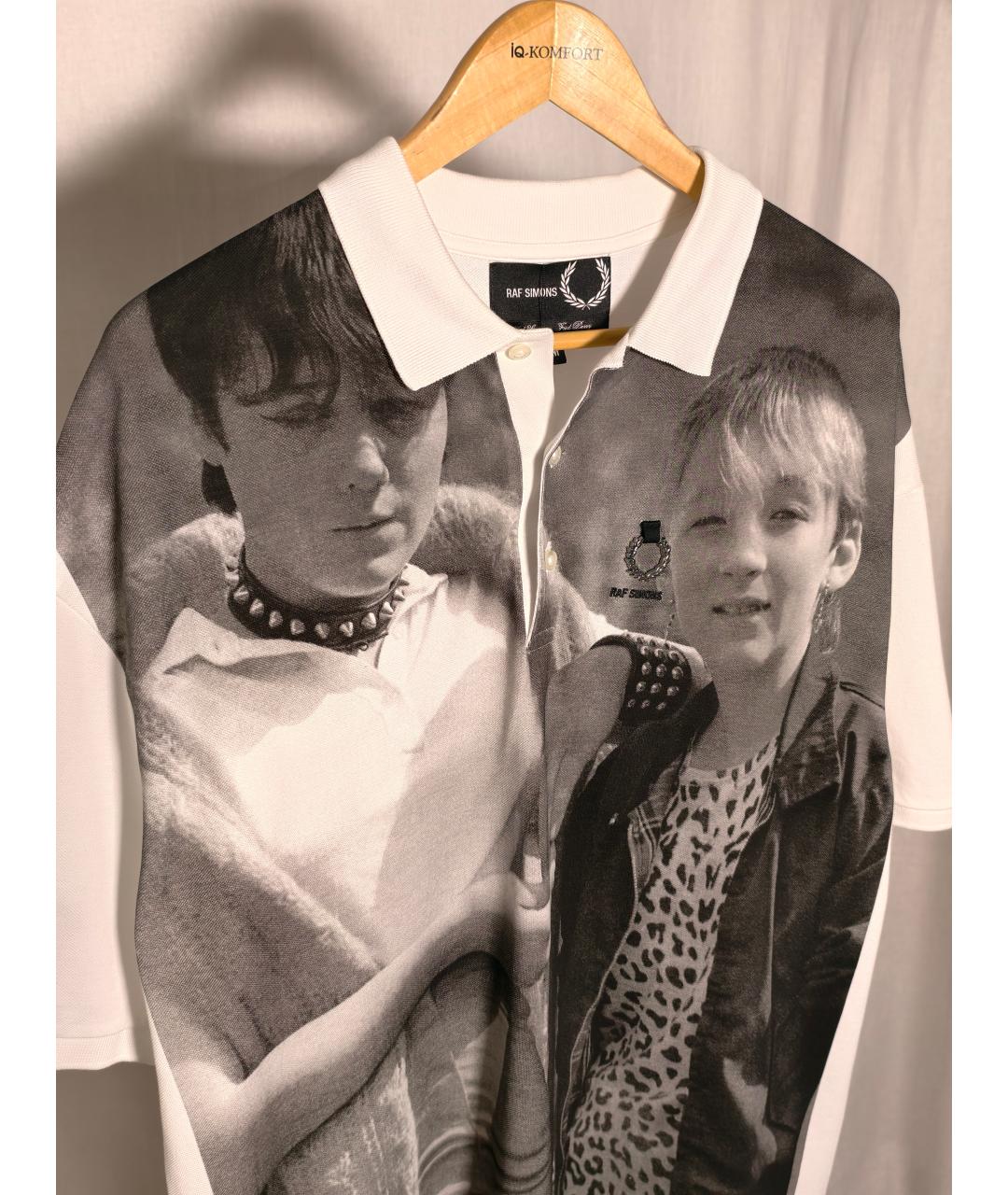 RAF SIMONS Белая хлопковая футболка, фото 2