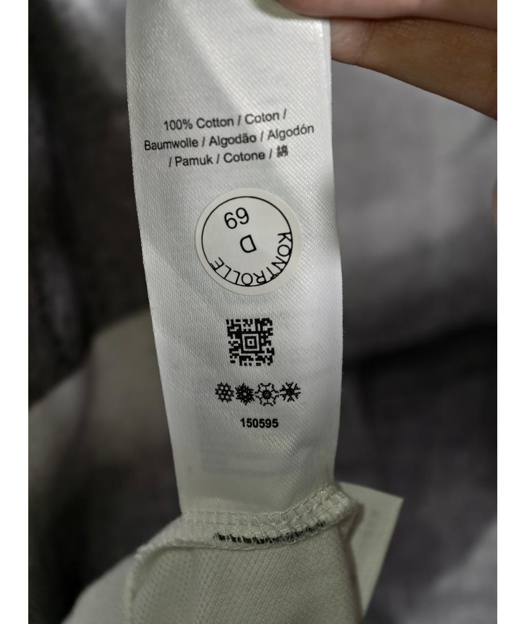 RAF SIMONS Белая хлопковая футболка, фото 9