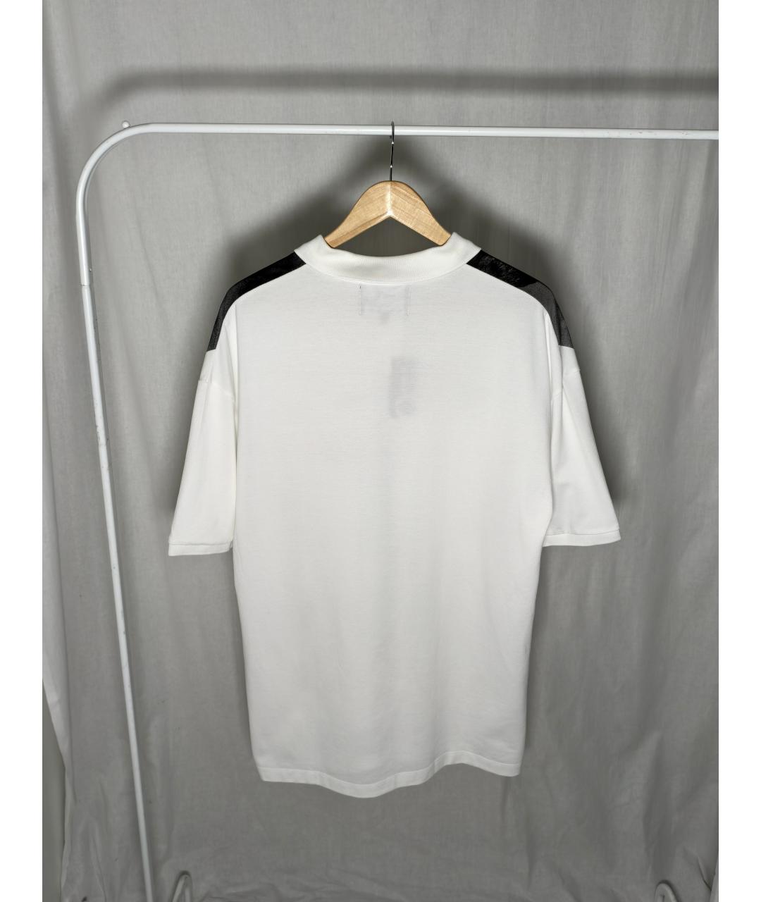 RAF SIMONS Белая хлопковая футболка, фото 4