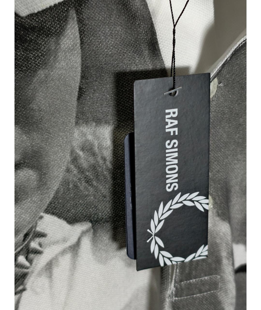 RAF SIMONS Белая хлопковая футболка, фото 6