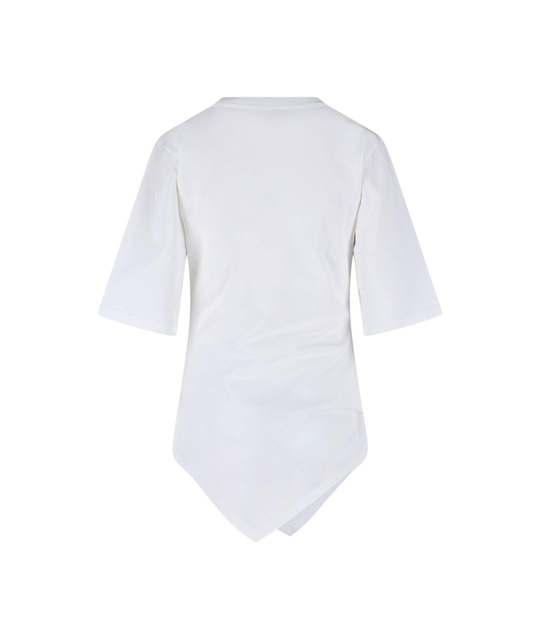 ROHE Белая хлопковая футболка, фото 2