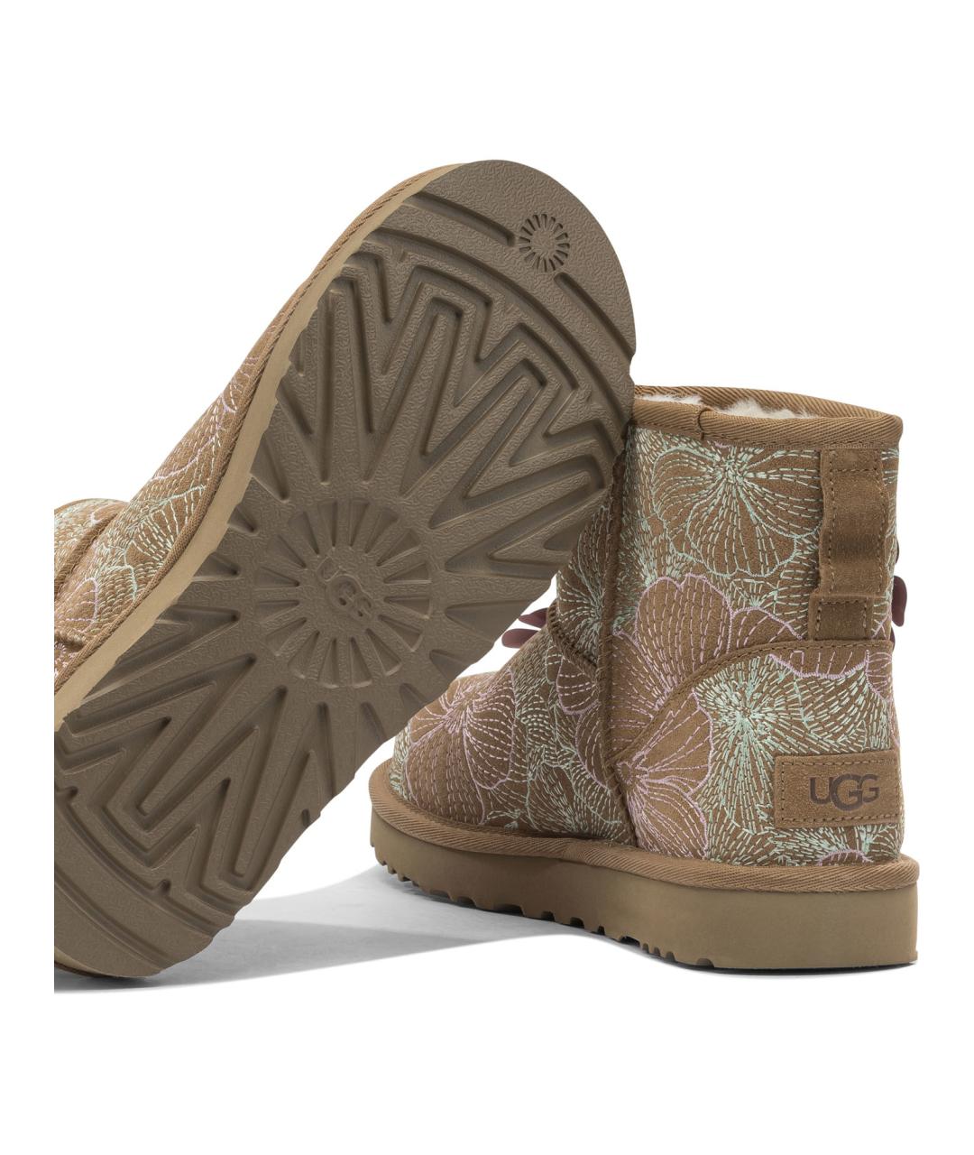 UGG AUSTRALIA Бежевые замшевые ботинки, фото 5