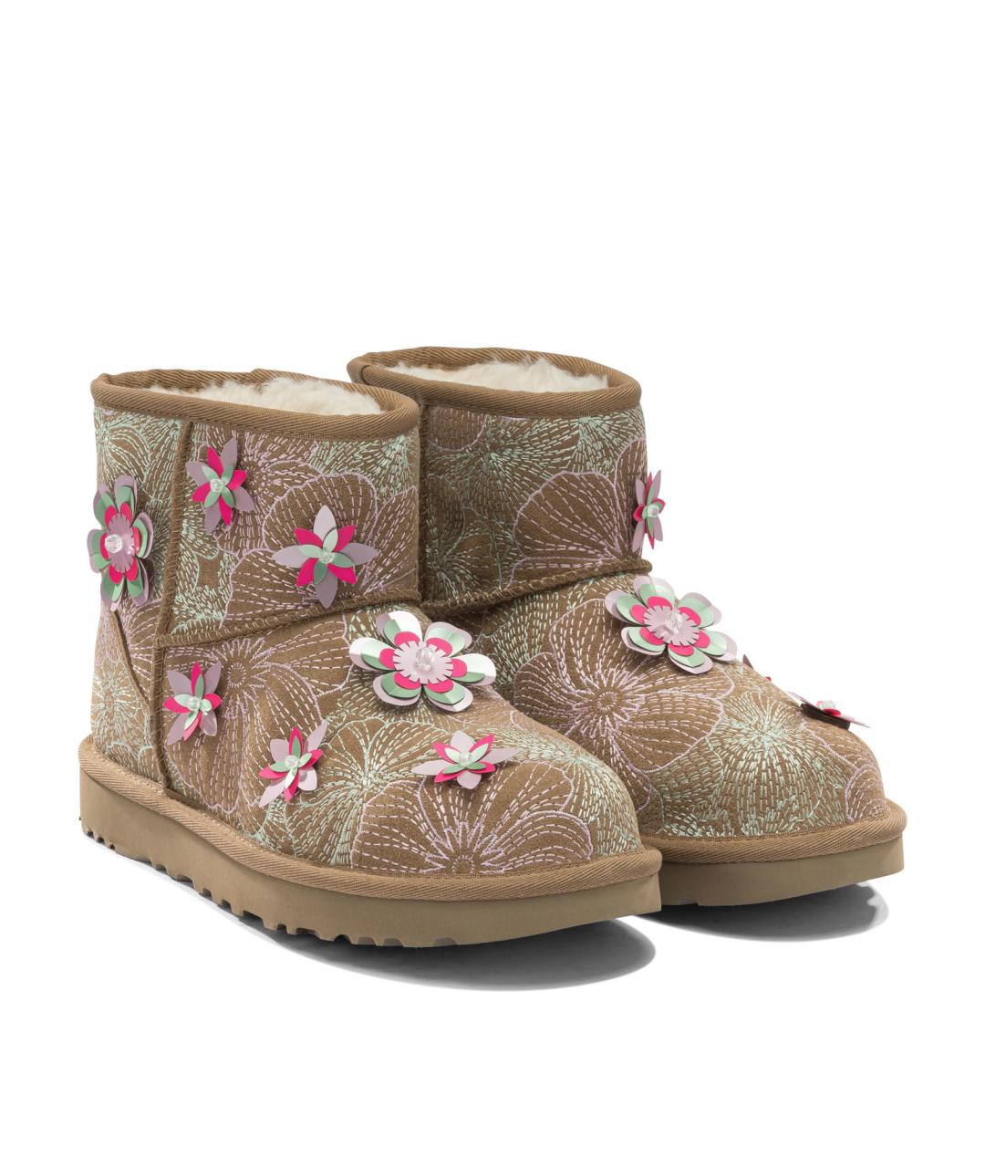 UGG AUSTRALIA Бежевые замшевые ботинки, фото 2