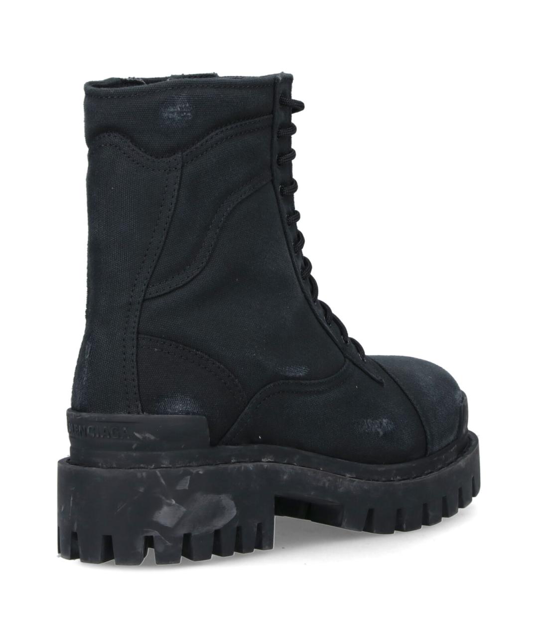 BALENCIAGA Черные текстильные низкие ботинки, фото 4