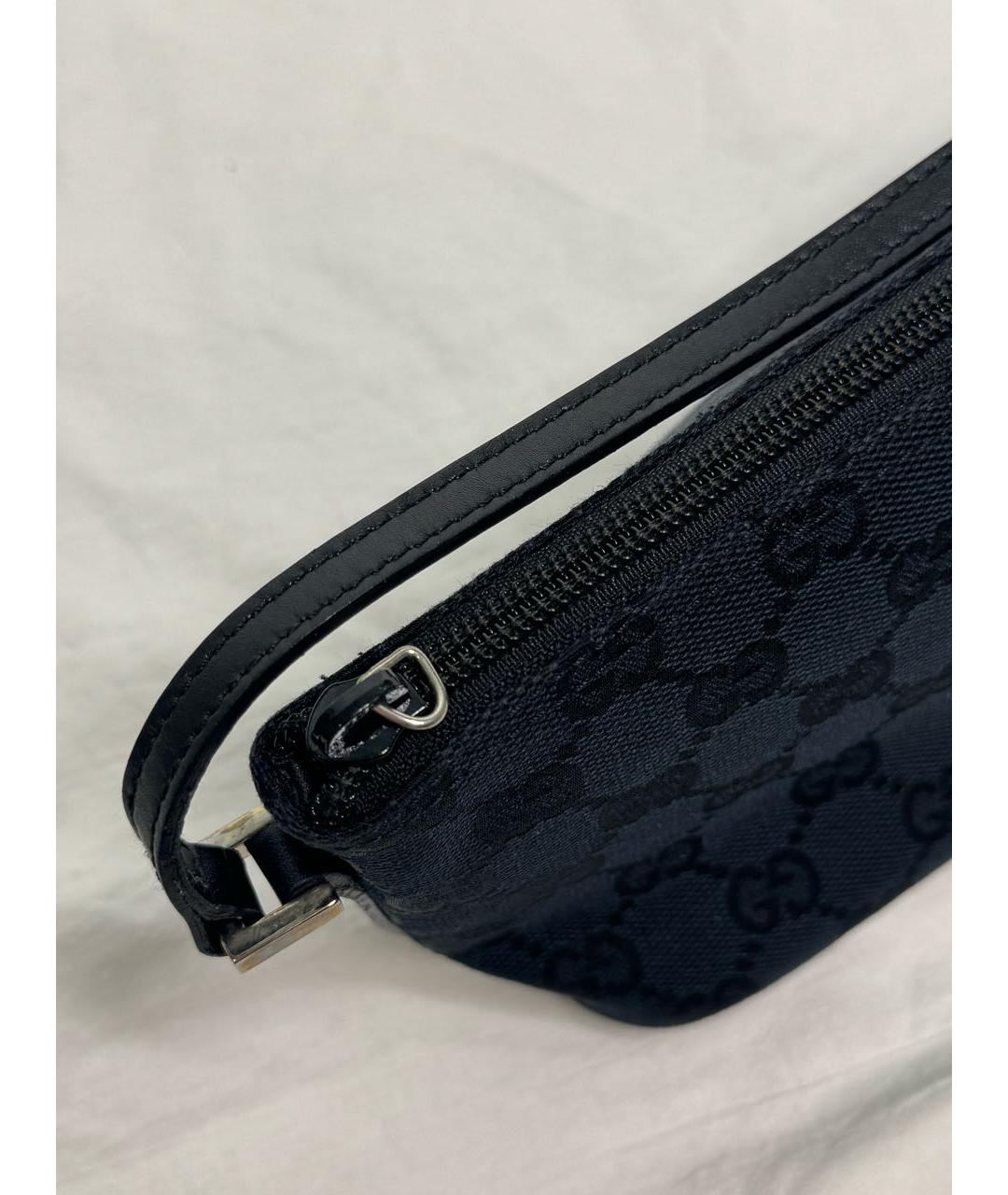 GUCCI Темно-синяя тканевая сумка с короткими ручками, фото 7