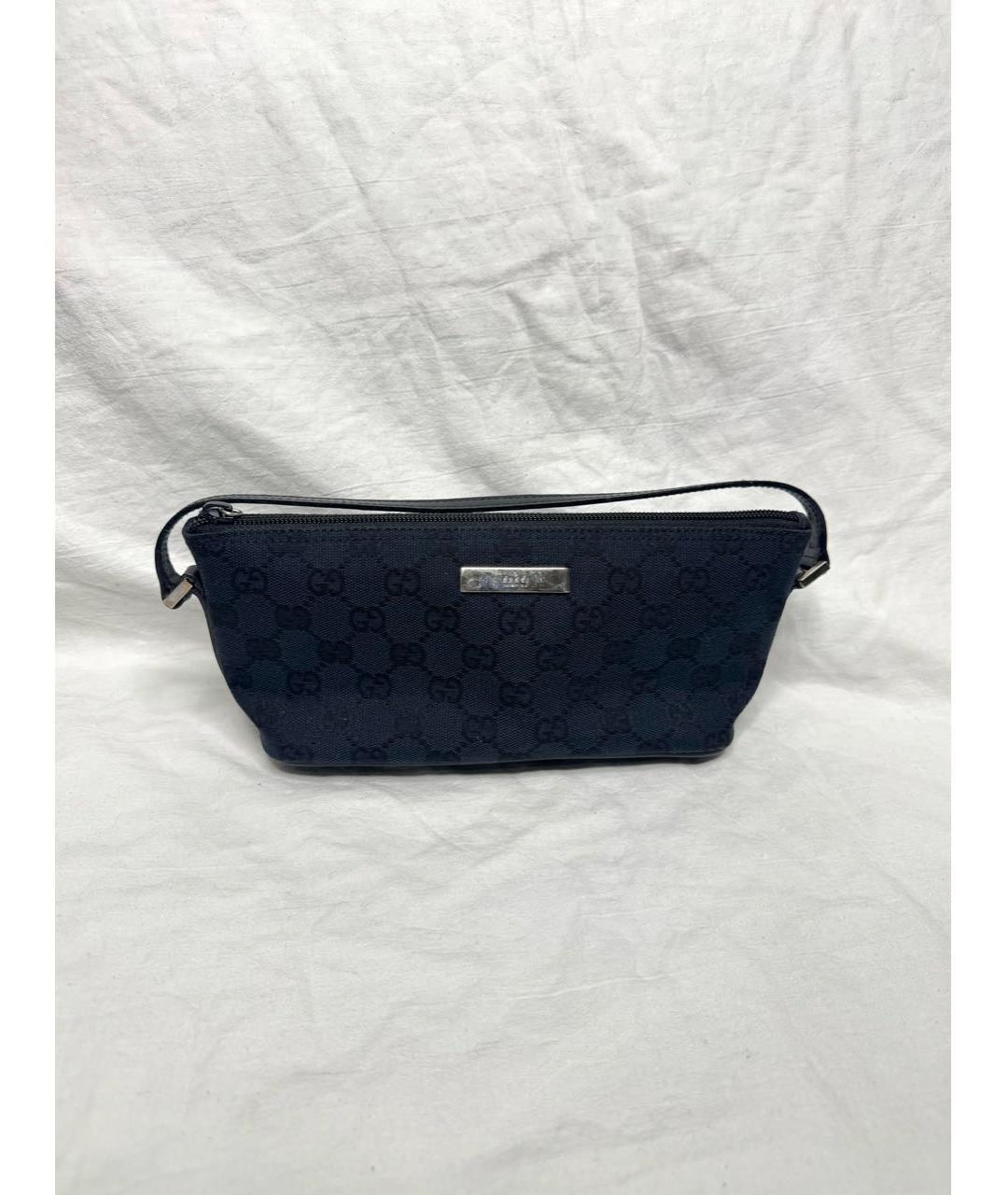 GUCCI Темно-синяя тканевая сумка с короткими ручками, фото 9