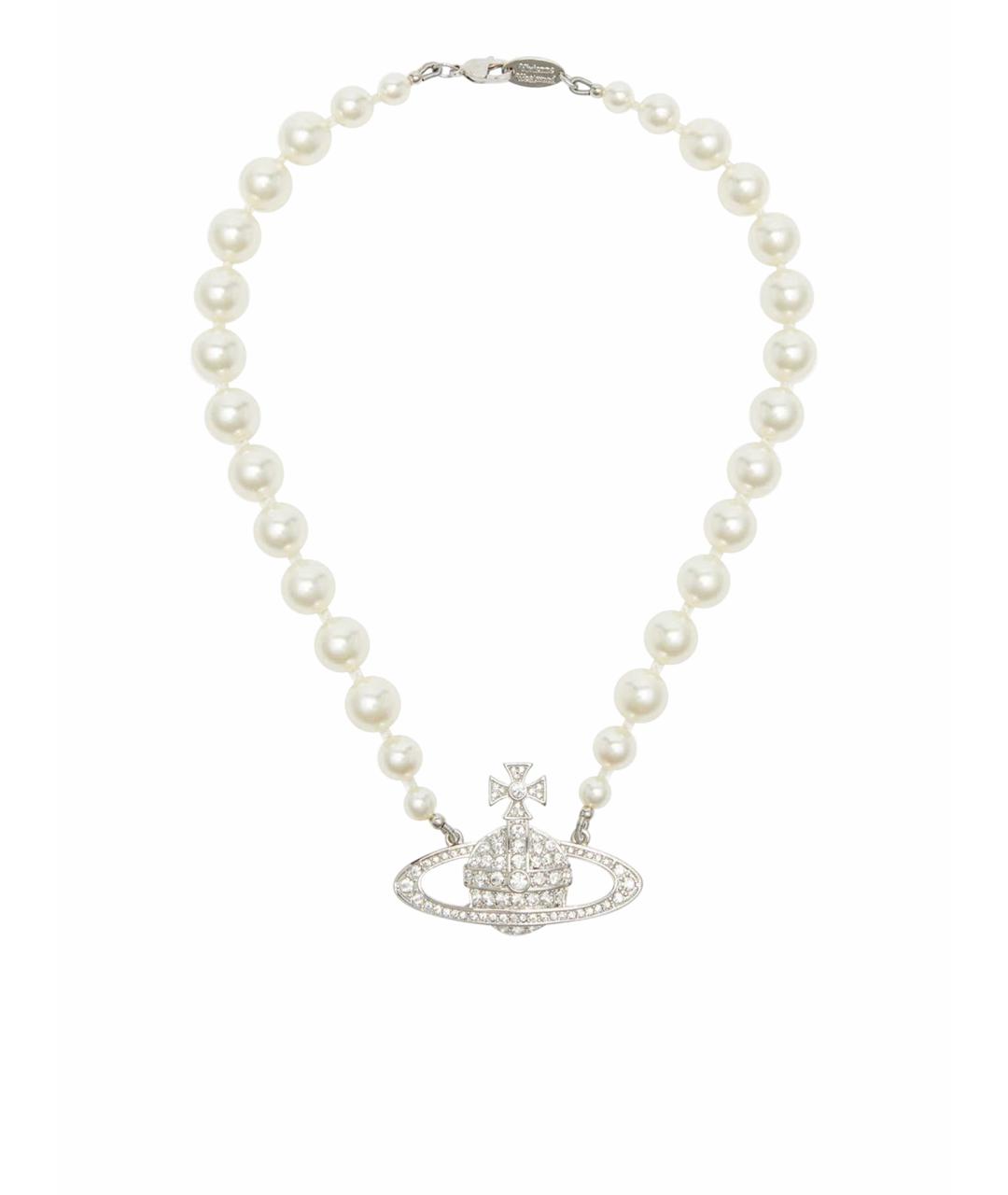 VIVIENNE WESTWOOD Белое металлическое колье, фото 1