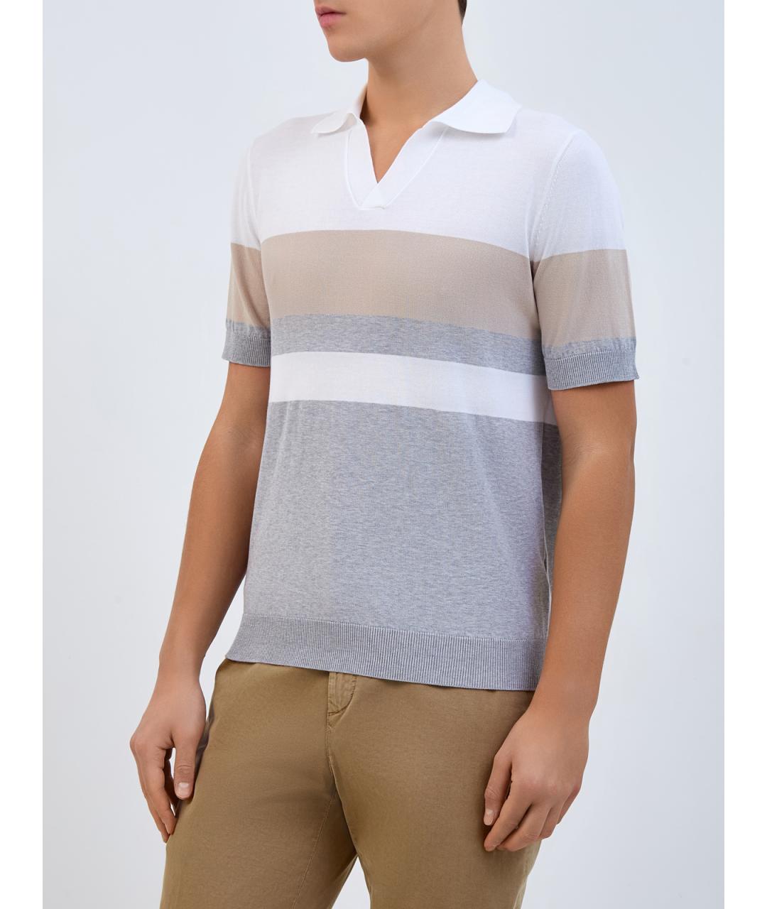 PESERICO Мульти хлопковое поло с коротким рукавом, фото 3