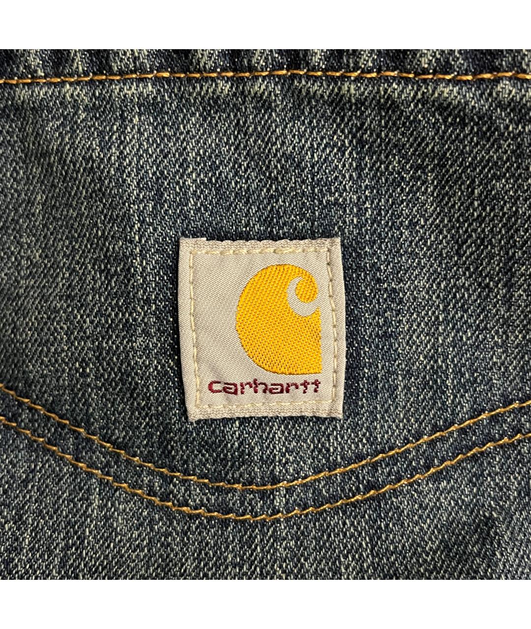 CARHARTT Голубые хлопко-полиэстеровые прямые джинсы, фото 6