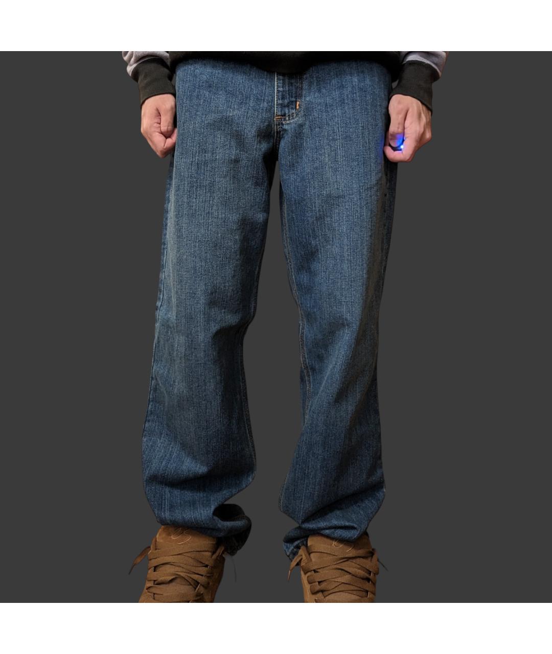 CARHARTT Голубые хлопко-полиэстеровые прямые джинсы, фото 4