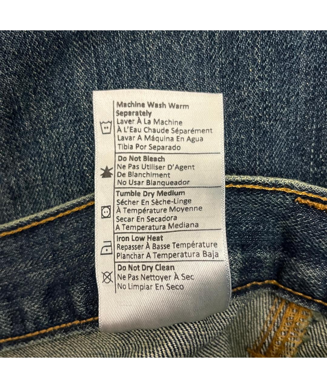 CARHARTT Голубые хлопко-полиэстеровые прямые джинсы, фото 7