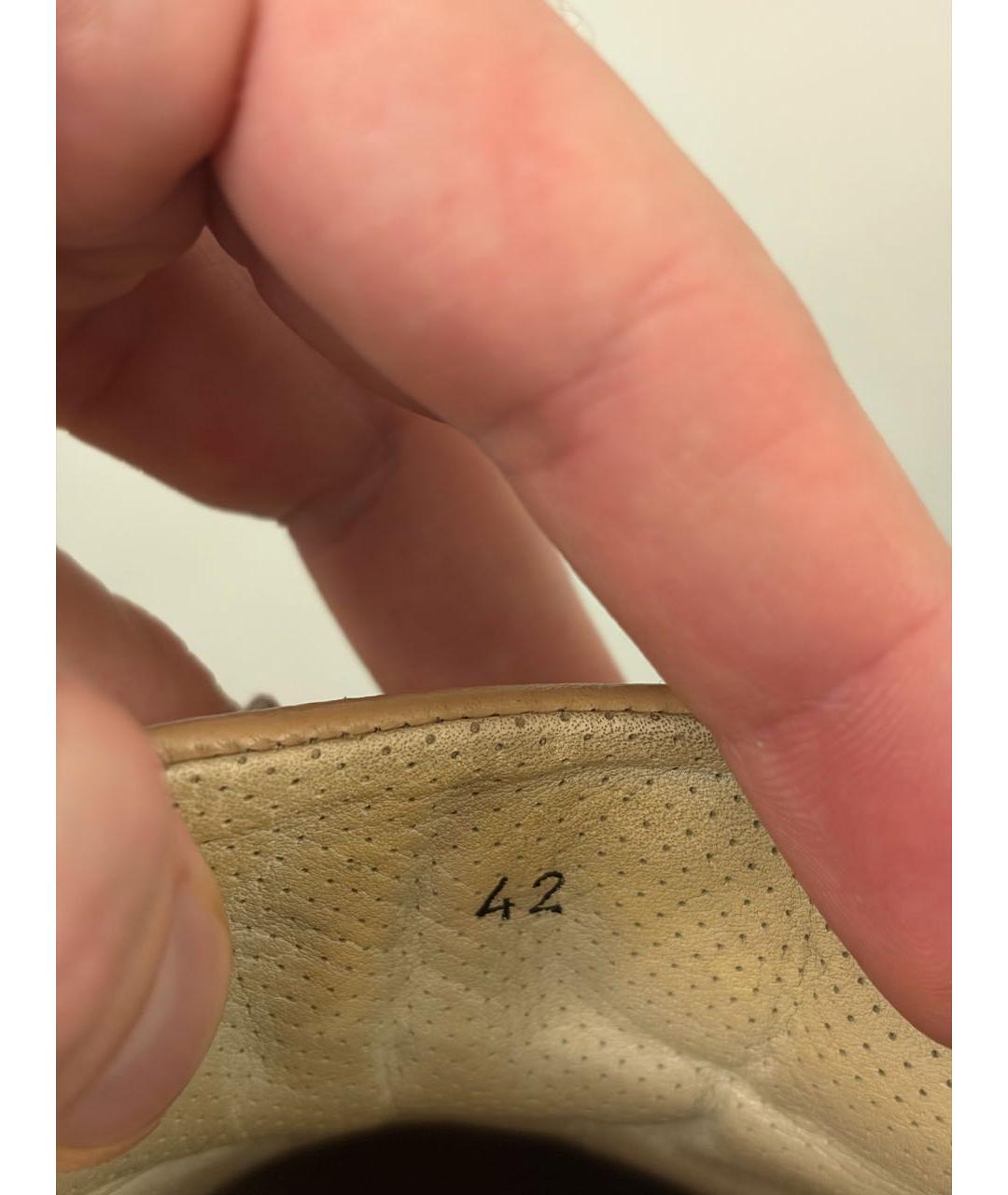 BRUNELLO CUCINELLI Серые кожаные низкие кроссовки / кеды, фото 7